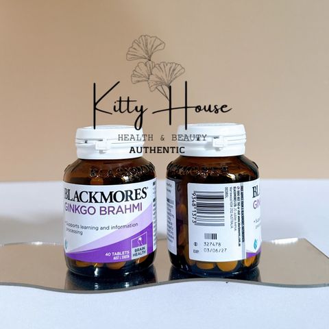 Viên uống hoạt huyết dưỡng não Blackmores Ginkgo Brahmi 40 viên - Tăng cường trí nhớ và nhận thức, hỗ trợ tinh thần tốt hơn