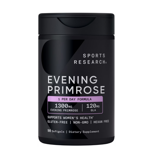 Tinh Dầu Hoa Anh Thảo Sports Research Evening Primrose 90 Viên - Hỗ Trợ Chăm Sóc Da Khỏe Mạnh, Dễ Uống - Sản Phẩm Từ Mỹ