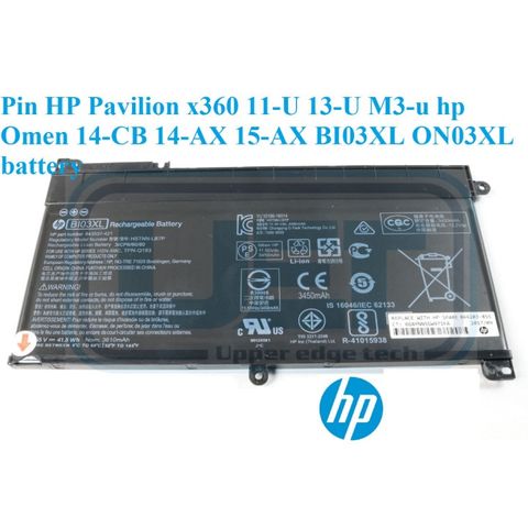 Pin Laptop HP Pavilion x360 11-U, 13-U, M3-u, Omen 14-CB, 14-AX, 15-AX - Hàng Zin 3 Cell, Bảo Hành 6 Tháng