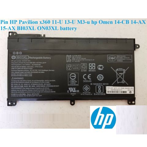 Pin Laptop HP Pavilion x360 11-U, 13-U, M3-u, Omen 14-CB, 14-AX, 15-AX - Hàng Zin 3 Cell, Bảo Hành 6 Tháng