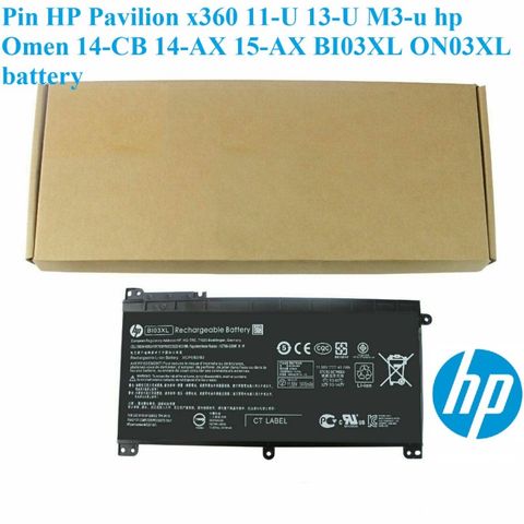 Pin Laptop HP Pavilion x360 11-U, 13-U, M3-u, Omen 14-CB, 14-AX, 15-AX - Hàng Zin 3 Cell, Bảo Hành 6 Tháng