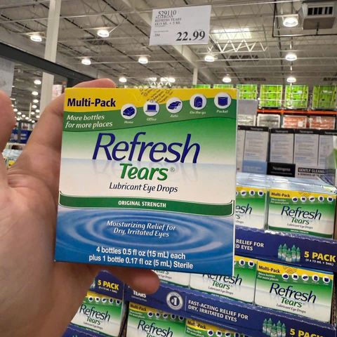 Nước Mắt Nhân Tạo Refresh Tears - Giảm Khô Mắt, Cấp Ẩm, Không Chất Bảo Quản, Dành Cho Mắt Nhạy Cảm, Mỹ
