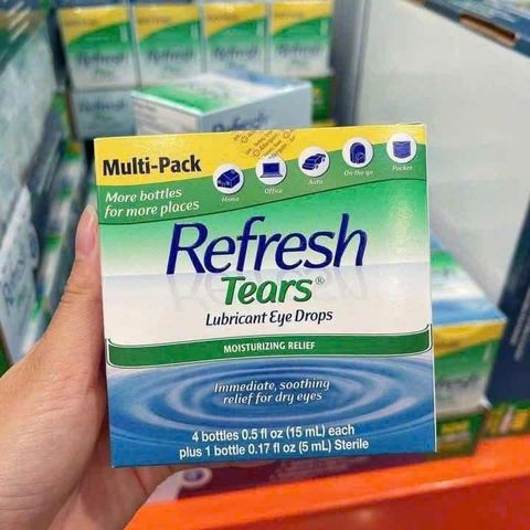 Nước Mắt Nhân Tạo Refresh Tears - Giảm Khô Mắt, Cấp Ẩm, Không Chất Bảo Quản, Dành Cho Mắt Nhạy Cảm, Mỹ