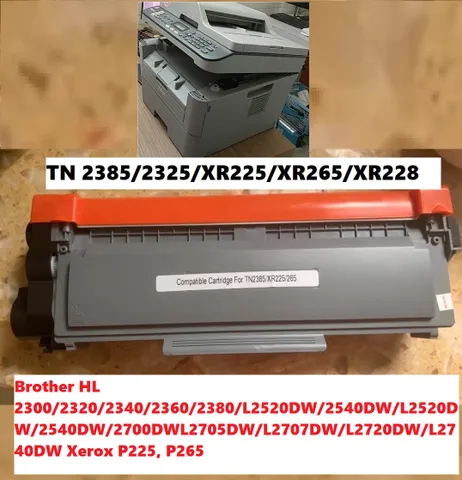 Hộp Mực Thay Thế TN 2385 cho Máy In Laser Brother HL-2300/2320/2340/2360/2380 & Xerox P225, P265 - Chất Lượng Cao, In Sắc Nét
