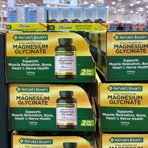 Viên uống bổ sung Magie Magnesium Glycinate 240mg 180 viên - Hỗ trợ thư giãn cơ bắp và cải thiện giấc ngủ từ Mỹ