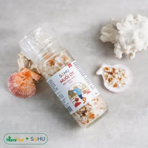 Muối Ớt Đỏ Cao Cấp Sahu - Hương Vị Cay Nhẹ Từ Giống Ớt Bản Địa Nguyên Chất - Gia Vị Thêm Hương Đặc Sắc Cho Món Ăn
