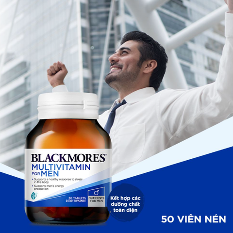 Viên Đa Vitamin Blackmores Dành Cho Nam Giới 50 Viên - Bổ Sung Vitamin & Khoáng Chất Hỗ Trợ Sức Khỏe Hàng Ngày