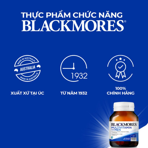 Viên Đa Vitamin Blackmores Dành Cho Nam Giới 50 Viên - Bổ Sung Vitamin & Khoáng Chất Hỗ Trợ Sức Khỏe Hàng Ngày