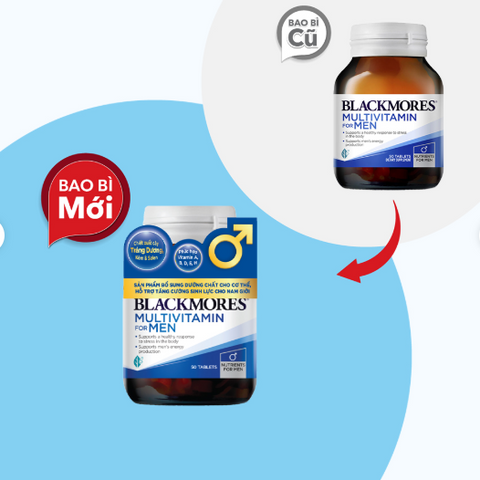 Viên Đa Vitamin Blackmores Dành Cho Nam Giới 50 Viên - Bổ Sung Vitamin & Khoáng Chất Hỗ Trợ Sức Khỏe Hàng Ngày