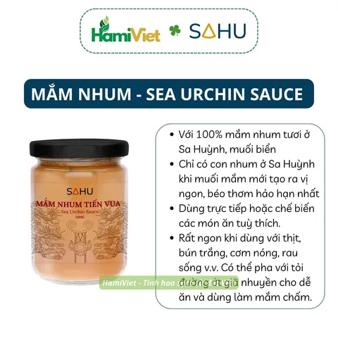 Mắm Nhum Tiến Vua Sahu - Đặc Sản Sa Huỳnh Đậm Đà, Ngọt Béo Tự Nhiên, Hương Vị Biển Thơm Ngon 200g