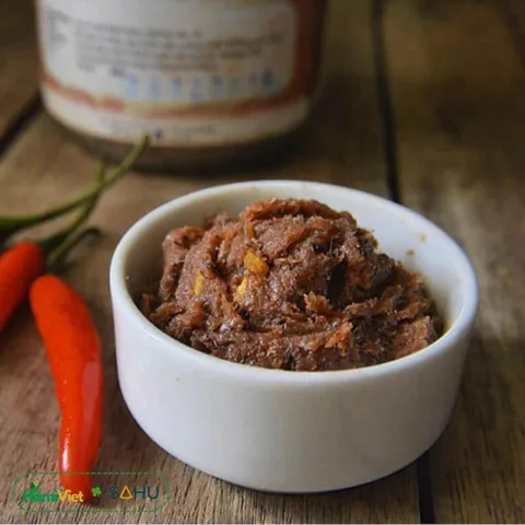 Mắm ruốc Sahu 180g - Tự nhiên từ ruốc và muối hầm, hương vị thơm ngon cho món kho, ăn liền và làm gia vị nêm ẩu