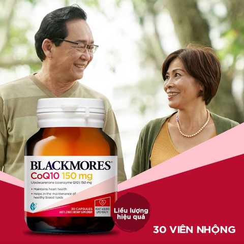 Viên Uống Hỗ Trợ Tim Mạch Blackmores CoQ10 150mg - 30 Viên Bổ Sung Sức Khỏe Tim Mạch và Năng Lượng Tự Nhiên