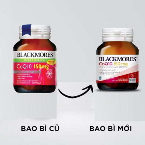 Viên Uống Hỗ Trợ Tim Mạch Blackmores CoQ10 150mg - 30 Viên Bổ Sung Sức Khỏe Tim Mạch và Năng Lượng Tự Nhiên