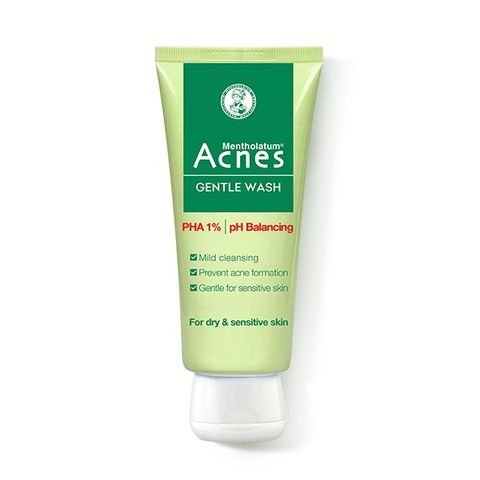 Gel rửa mặt Acnes Gentle Wash 100g - Ngừa mụn, làm sạch và cấp ẩm cho da khô, nhạy cảm, không chứa cồn, an toàn cho mọi loại da.