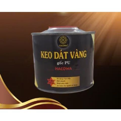 Keo Dát Vàng Gốc PU 500ml Hacowa - Dán Vàng Trên Gỗ, Nhựa, Thời Gian Giữ Lên Tới 10h, Mùi Hương Nhài Dễ Chịu