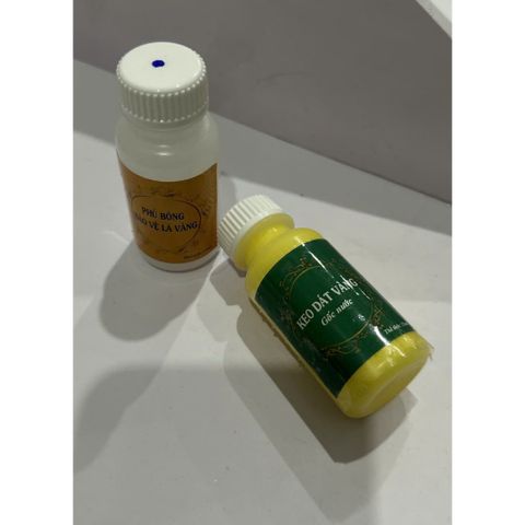 Combo Dát Vàng Gốc Nước A Gold - 50 Lá Vàng, Keo, Phủ & Chổi Dụng Cụ Trang Trí Đồ Vật Thủ Công