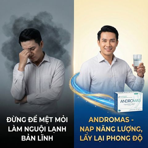 Thực Phẩm Bổ Sung ANDROMAS Dạng Bột Pha Uống Cho Nam Giới - Hỗ Trợ Sức Khỏe - Hộp 30 Gói Tiện Lợi