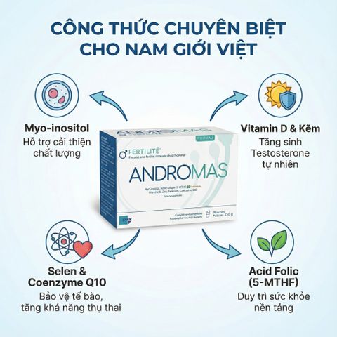 Thực Phẩm Bổ Sung ANDROMAS Dạng Bột Pha Uống Cho Nam Giới - Hỗ Trợ Sức Khỏe - Hộp 30 Gói Tiện Lợi
