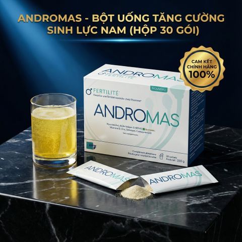 Thực Phẩm Bổ Sung ANDROMAS Dạng Bột Pha Uống Cho Nam Giới - Hỗ Trợ Sức Khỏe - Hộp 30 Gói Tiện Lợi
