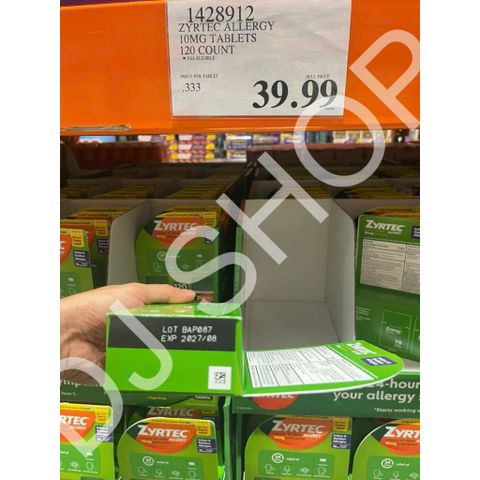 Viên Uống Zyrtec 24h 120v - Giảm Dị Ứng Hắt Hơi Ngạt Mũi An Toàn Từ Mỹ - Hỗ Trợ Sức Khỏe Tốt Nhất