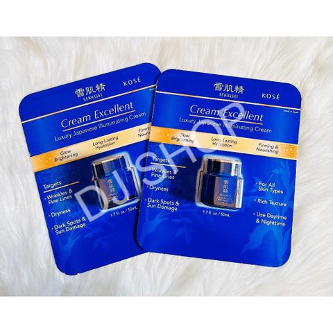 Kem Dưỡng Đêm Kose Sekkisei Cream Excellent 50g - Giúp Trắng Da, Giảm Nám, Phục Hồi Da, Chiết Xuất Thảo Dược Nhật Bản