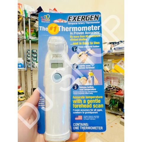 Nhiệt Kế Điện Tử Exergen - Máy Đo Nhiệt Độ Trán Chính Xác, Dễ Dàng Sử Dụng Cho Trẻ Em, Xuất Xứ Mỹ