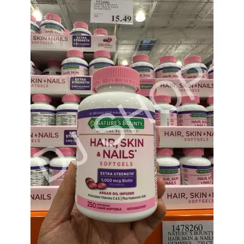Viên Uống Đẹp Da Tóc Móng Nature's Bounty - 250 Viên Hỗ Trợ Sắc Đẹp, Giúp Tóc Mọc Nhanh, Da Mịn Màng, Mỹ Phẩm Chất Lượng Cao