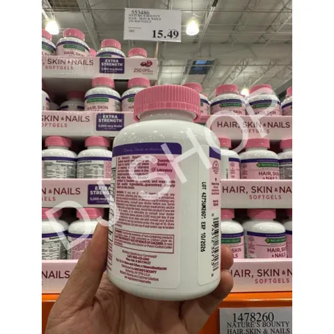 Viên Uống Đẹp Da Tóc Móng Nature's Bounty - 250 Viên Hỗ Trợ Sắc Đẹp, Giúp Tóc Mọc Nhanh, Da Mịn Màng, Mỹ Phẩm Chất Lượng Cao