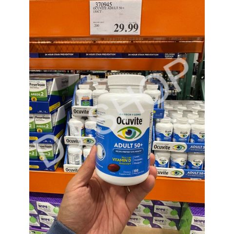 Viên Uống Bổ Mắt Lutein Ocuvite 150 Viên - Hỗ Trợ Thị Lực Cho Người Trên 50 Tuổi, Bausch & Lomb Mỹ