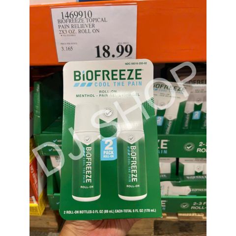 Set Lăn Xoa Bóp Giảm Đau Biofreeze Cool The Pain 89ml - Giải Pháp Làm Dịu Cơn Đau, Thư Giãn Cơ Bắp, sản xuất tại Mỹ