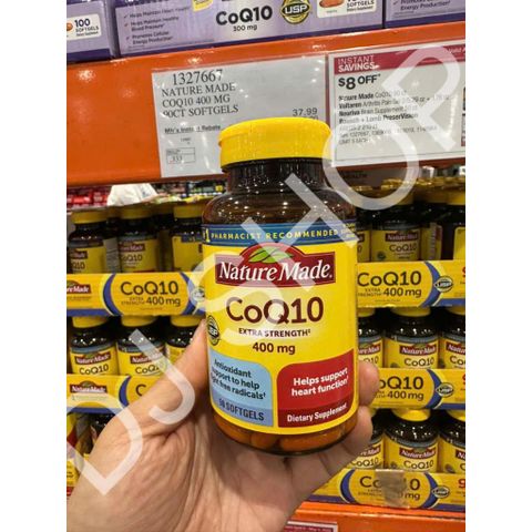 Viên Uống Bổ Sung CoQ10 Nature Made 400mg - Hỗ Trợ Tim Mạch Khỏe Mạnh - 90 Viên Mỹ
