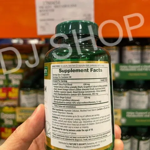 [DJ SHOP] Viên Uống Hỗ Trợ Giảm Cân Nature's Bounty Advanced Metabolism Booster Của Mỹ 120 Viên