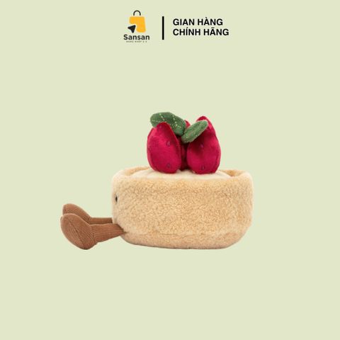Bánh Tart Dâu Jellycat Amuseables Fleurette Tarte Aux Frases - Đồ Chơi Trẻ Em Đáng Yêu, Quà Tặng Chính Hãng, Không Có Hộp
