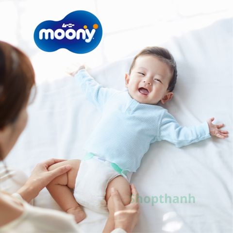 Tã Bỉm Moony Cộng Miếng Nội Địa Nhật - Dán & Quần Các Size NB82, S76, M58, L58 - Siêu Mềm Mại, Thoáng Khí Cho Bé Yêu