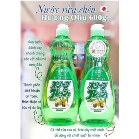 Nước Rửa Chén Lành Tính Rocket Soap 600g - Hương Olive Tự Nhiên, Dịu Nhẹ Với Da Tay, Vệ Sinh An Toàn Cho Gia Đình