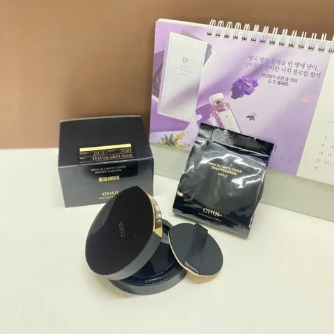 Bộ phấn Nước Kiềm Dầu Ohui Ultimate Cover Denier Cushion 13g - Kiềm dầu, Che phủ hoàn hảo, Phù hợp với da dầu và hỗn hợp