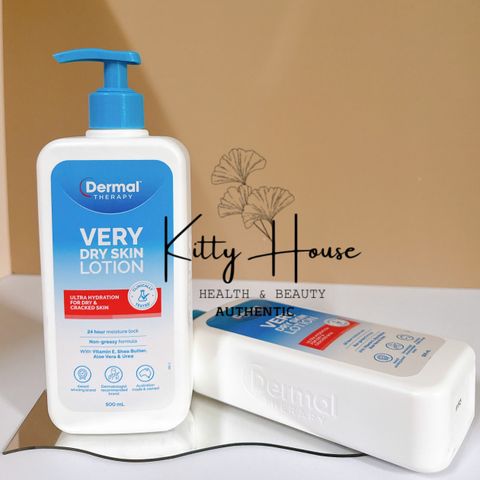 Kem Dưỡng Ẩm Dermal Very Dry Skin Lotion 500ml - Khóa ẩm 24 giờ, Dưỡng ẩm chuyên sâu cho da khô và nứt nẻ