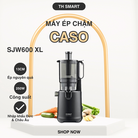 Máy Ép Chậm Trái Cây Rau Củ Caso SJW600 XL - Ép Duy Trì Dưỡng Chất, Thiết Kế Sang Trọng, Bảo Quản Dễ Dàng
