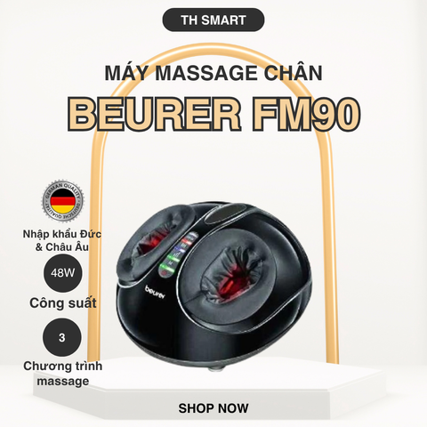 Máy Massage Chân BEURER FM90 - 3 Chế Độ Rung, Nhiệt, Khí Nén - Giảm Đau Nhức, Thư Giãn Cơ Bắp, Nội Địa Đức
