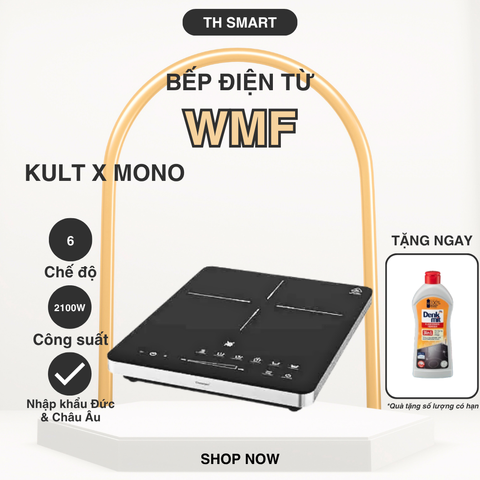 Bếp Điện Từ Đơn WMF Kult X Mono 2100W - Bếp Từ Cao Cấp Với Thiết Kế Nhỏ Gọn và Đa Chức Năng, Tính Năng Cảm Ứng Thông Minh