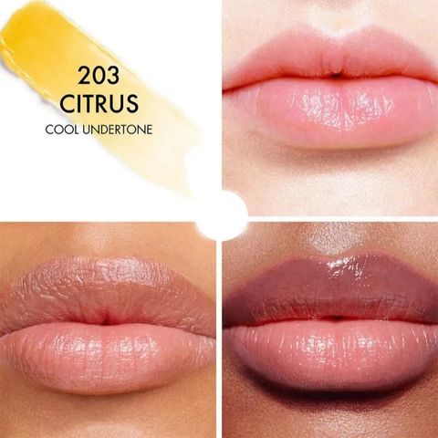 Son Dưỡng Dior Addict Lip Glow 203 Citrus Màu Vàng Chanh - Son Dưỡng Cao Cấp Giữ Ẩm, Tươi Tắn Cho Môi, Phong Cách Năng Động