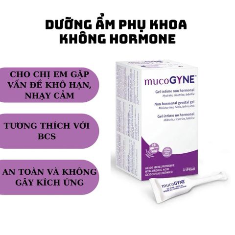 Dưỡng ẩm phụ khoa Mucogyne Gel Intime không Hormone hộp 8 ống x 5ml