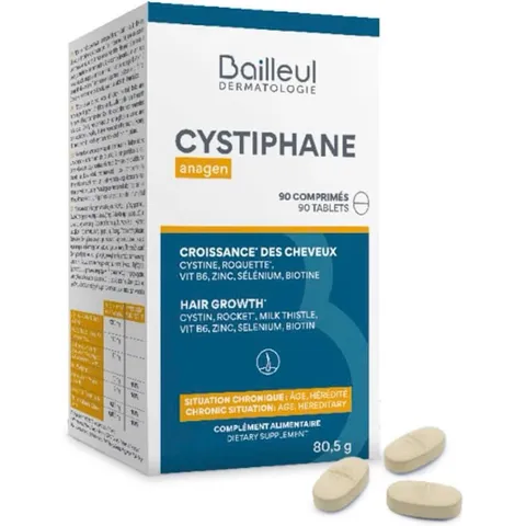 Viên mọc tóc, ngăn rụng tóc Laboratoires Bailleul Cystiphane Anagene Hair Growth 90 viên