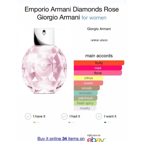 [UNBOX] Nước hoa Emporio Armani Diamonds Rose 5ml