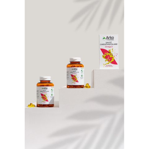 Viên uống dầu cá Omega 3 Arko Pharma Sante - Hỗ trợ tim mạch, trí não, sáng mắt, 40 năm uy tín tại Pháp
