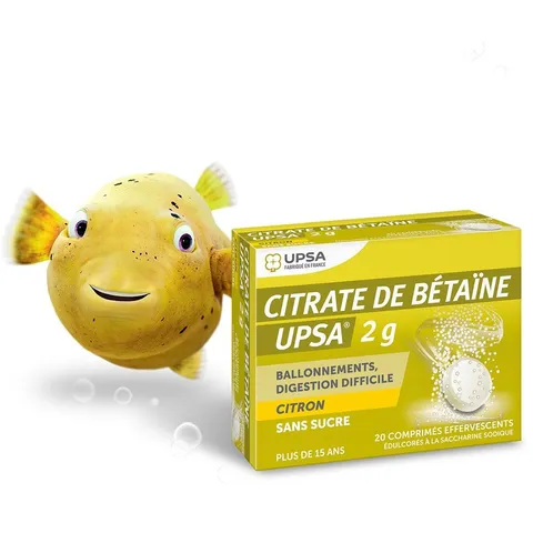 Viên sủi Upsa Citrate De Betaine 2g giảm đầy hơi, chướng bụng, khó tiêu