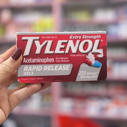 Tylenol Extra Strength Rapid Release Gels 500mg (225 viên) – Giảm đau nhức, hạ nhiệt, dễ uống, hỗ trợ cơ thể nhanh chóng