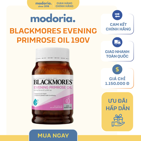 Viên Hỗ Trợ Làn Da Khỏe Mạnh Blackmores Evening Primrose Oil 190 Viên - Bổ Sung Dầu Hoa Anh Thảo Từ Thiên Nhiên, Dễ Uống Hằng Ngày