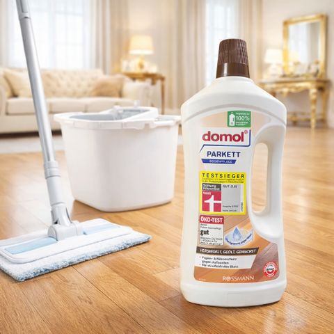 Nước Lau Sàn Gỗ Domol Parkett 1L - Dung Dịch Làm Sạch Hiệu Quả, Khô Nhanh, Không Cặn An Toàn Cho Gia Đình
