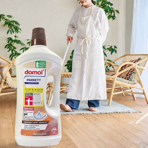 Nước Lau Sàn Gỗ Domol Parkett 1L - Dung Dịch Làm Sạch Hiệu Quả, Khô Nhanh, Không Cặn An Toàn Cho Gia Đình